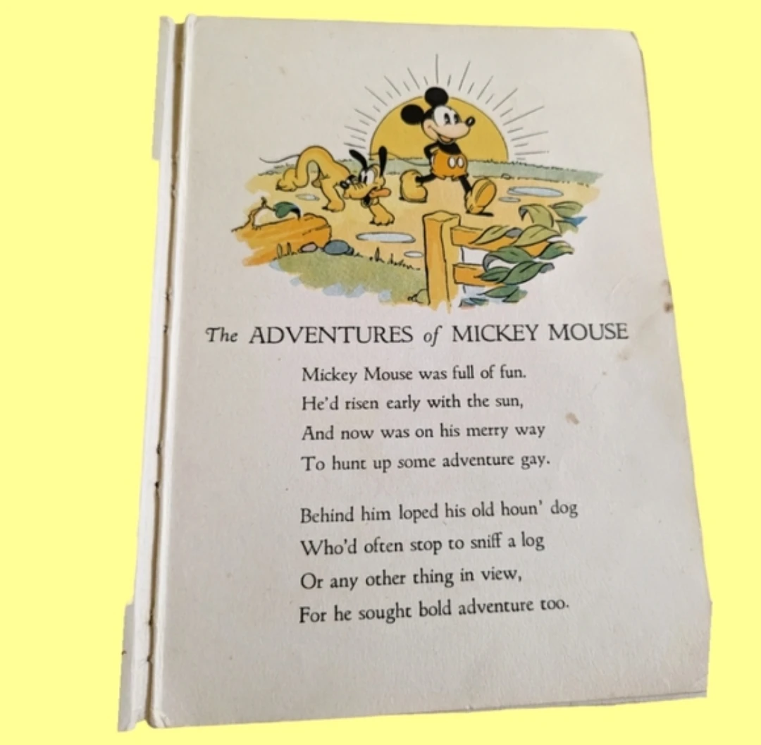 Walt Disney's 1932 Book The Adventures of Mickey Mouse rare find - photo 4