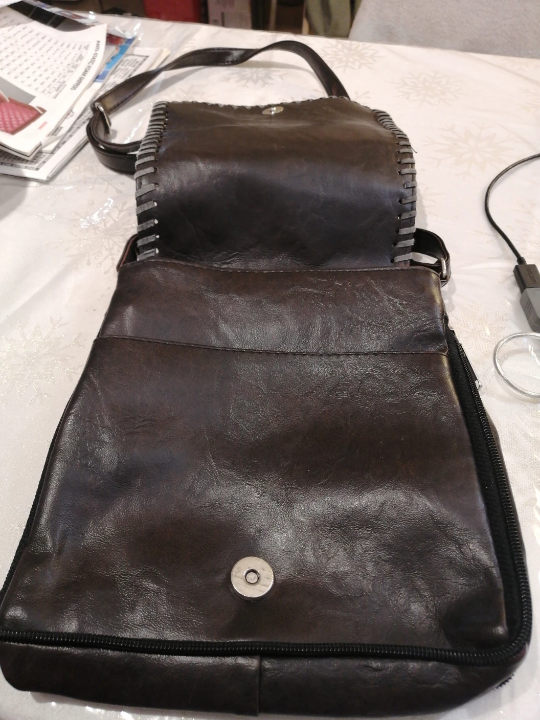 🌱 Brown Leather Crossbody Bag - photo 4