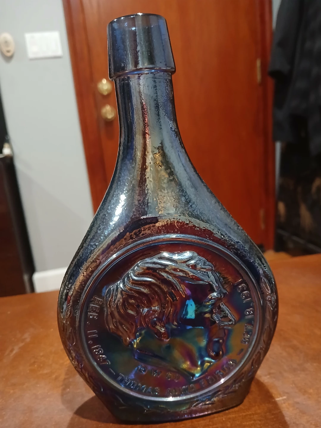 The Wizard of Menlo Park New Jersey Glass Bottle