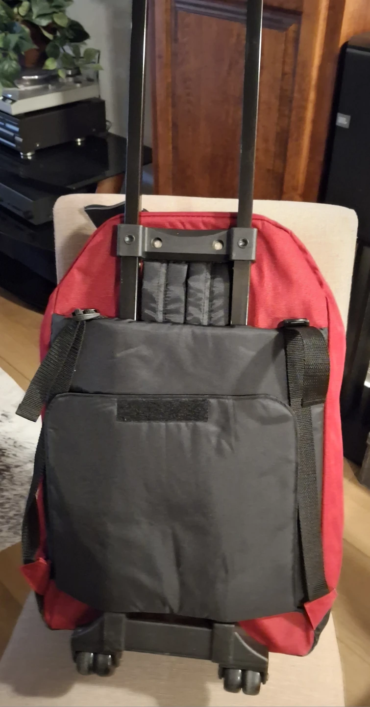 CONCOURSE Red Rolling Backpack Luggage - photo 2