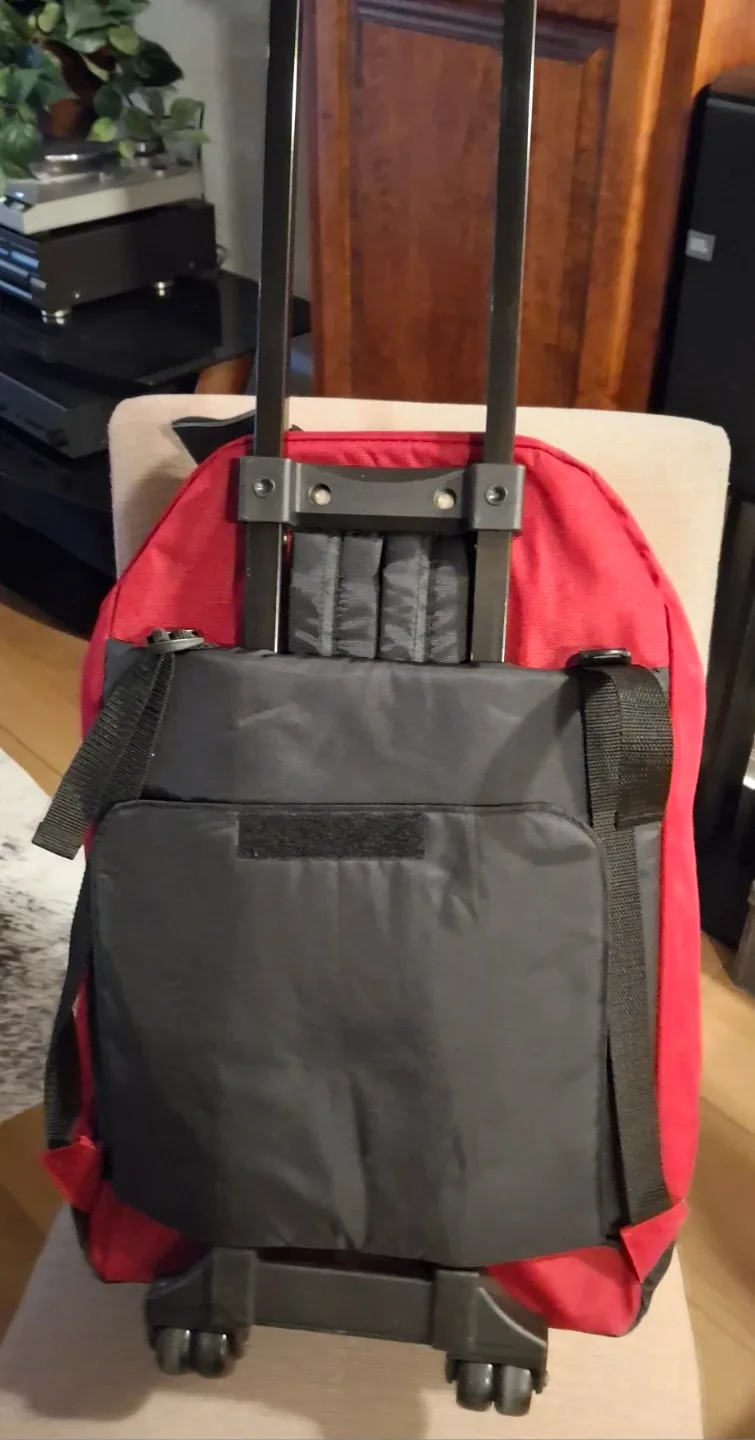 CONCOURSE Red Rolling Backpack Luggage - photo 2
