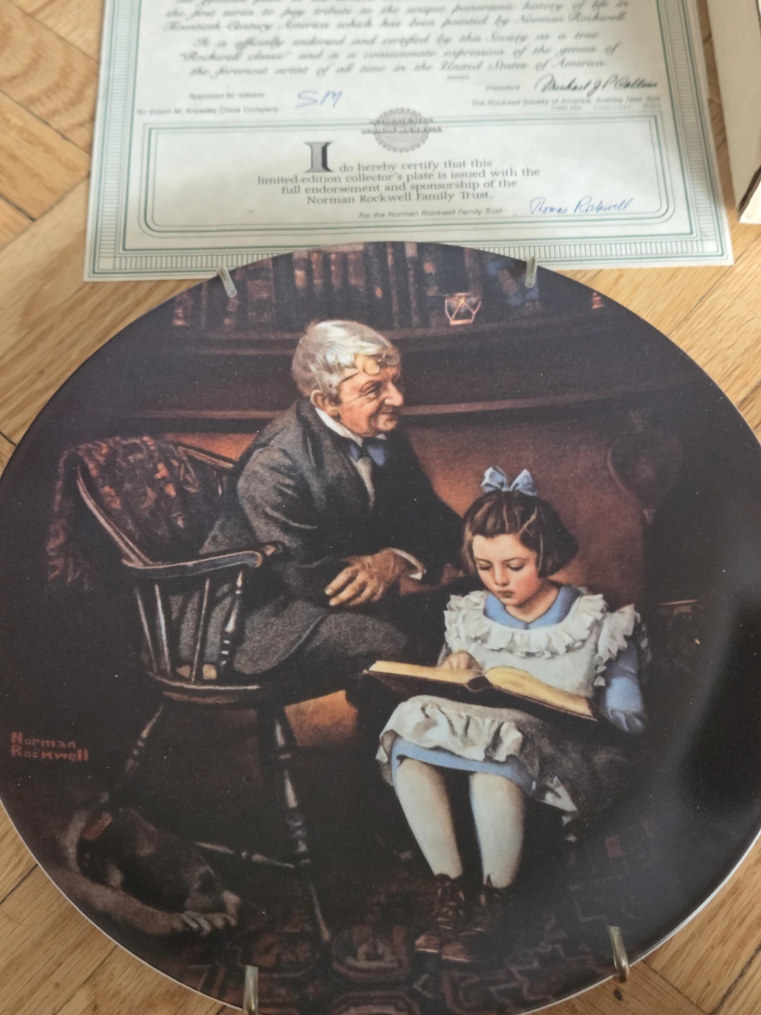 The Young Scholar Limited Edition Plate by Norman Rockwell