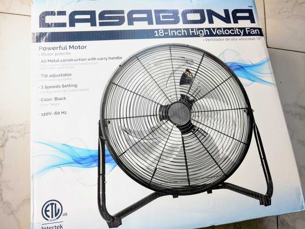 18" High Velocity 3 Speed Metal Construction Fan - photo 5