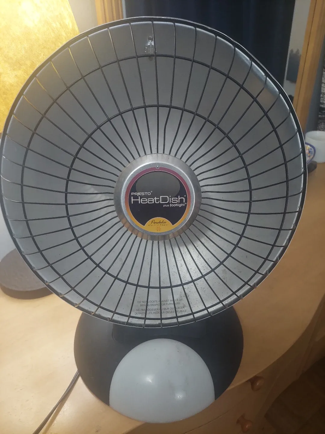Presto HeatDish Electric Heater Plus Footlight