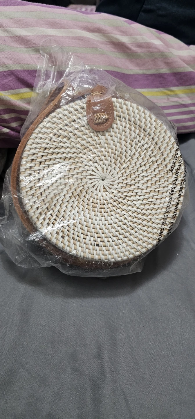 Woven Rattan Round Bag - photo 2