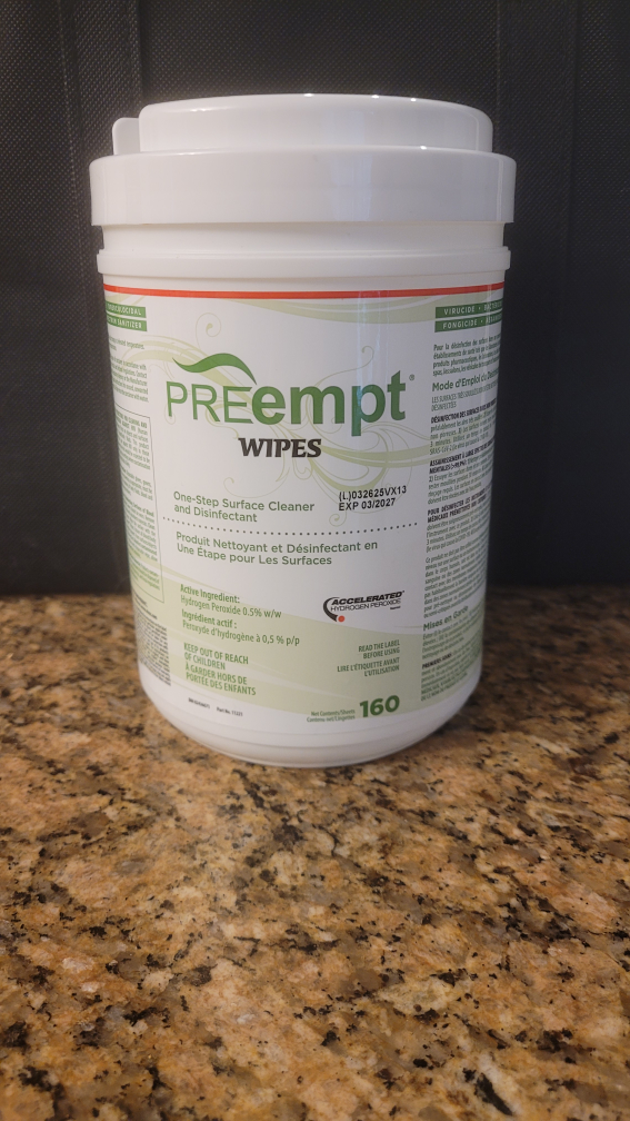 PREempt Wipes One-Step Surface Cleaner/Disinfectant 160 Count