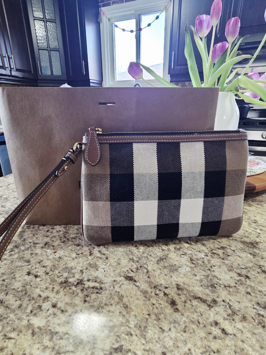 Burberry Check Clutch Pouch