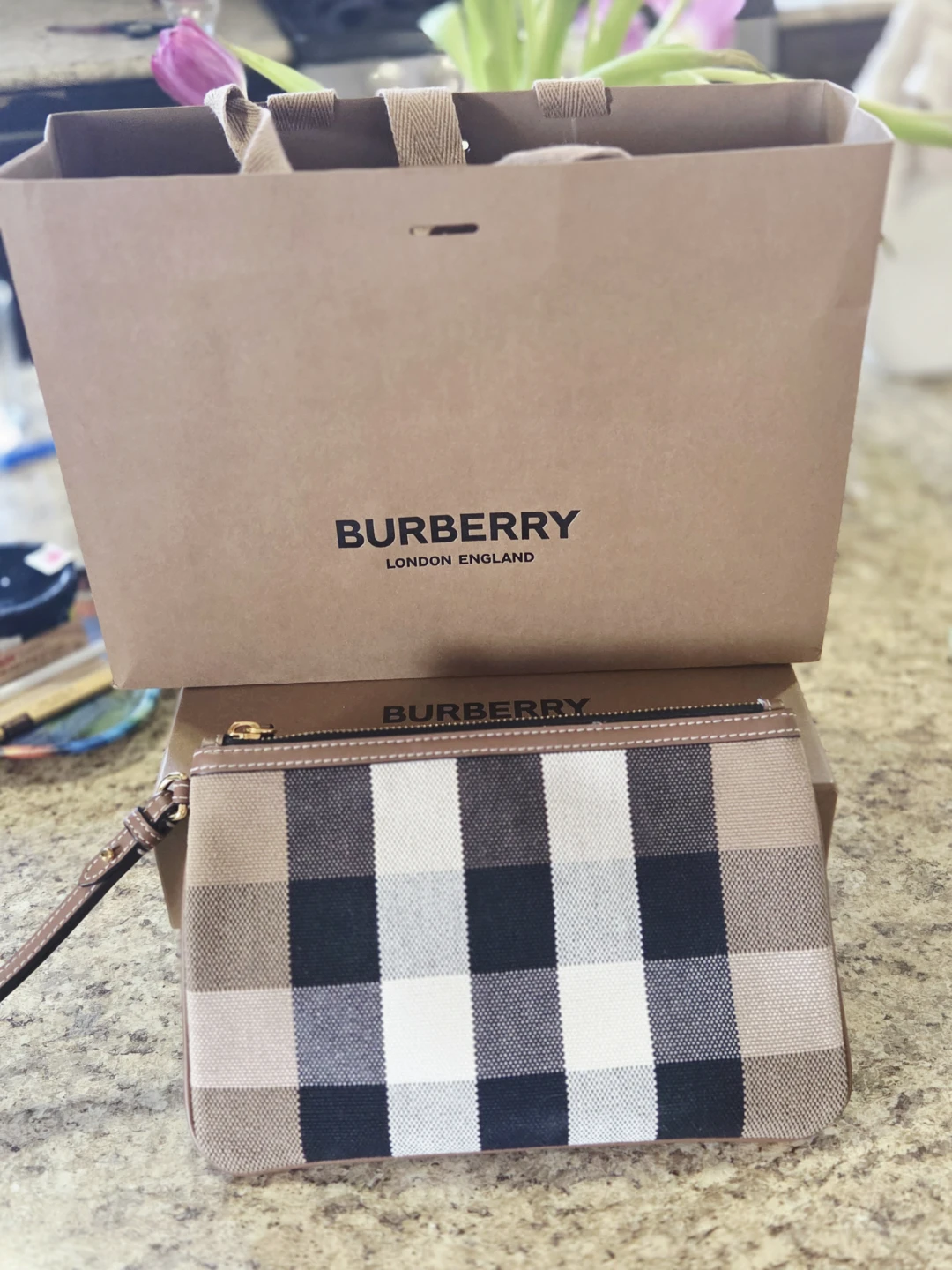 Burberry Check Clutch Pouch - photo 5