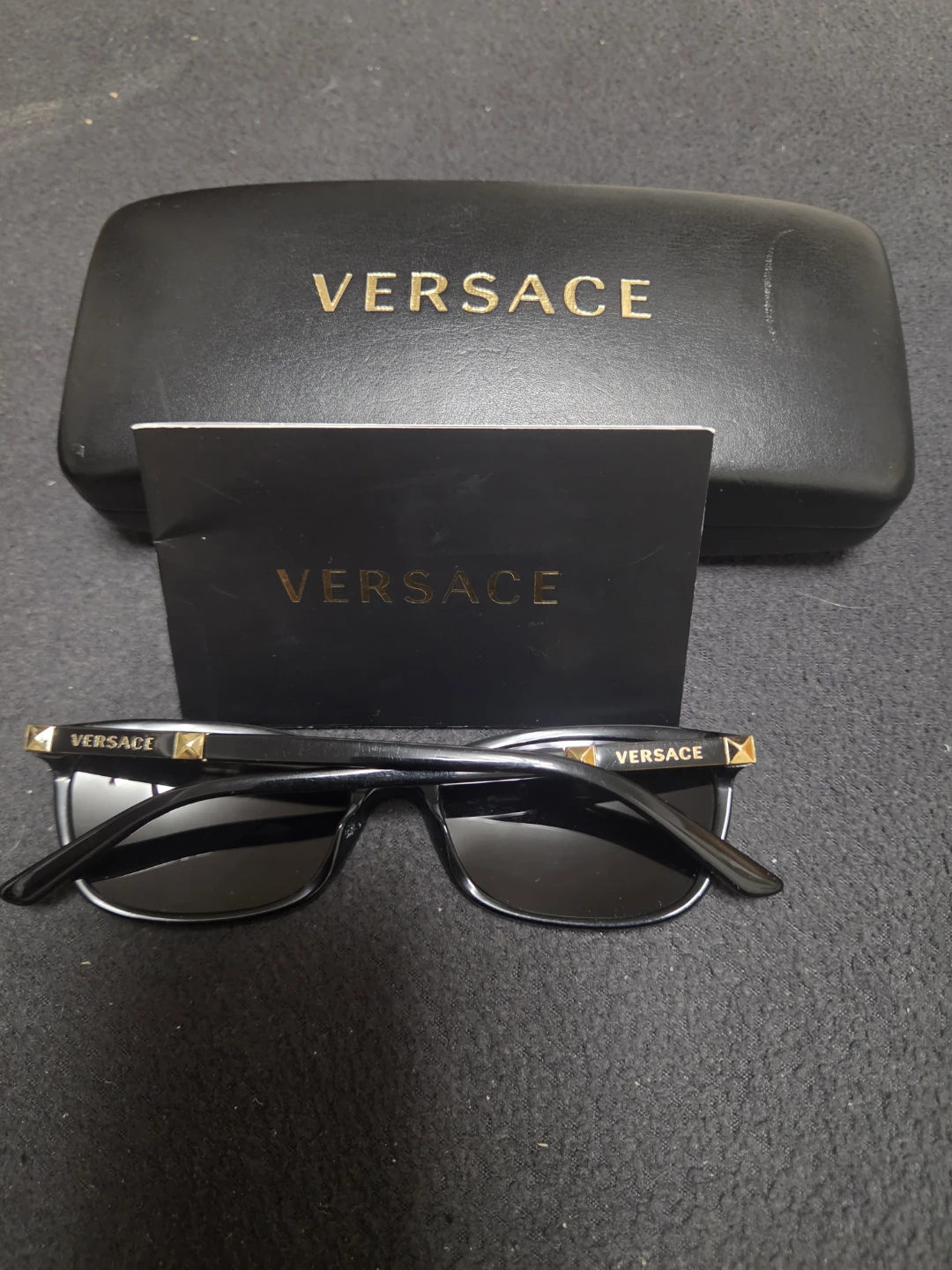 Versace Black Sunglasses with Case - photo 2