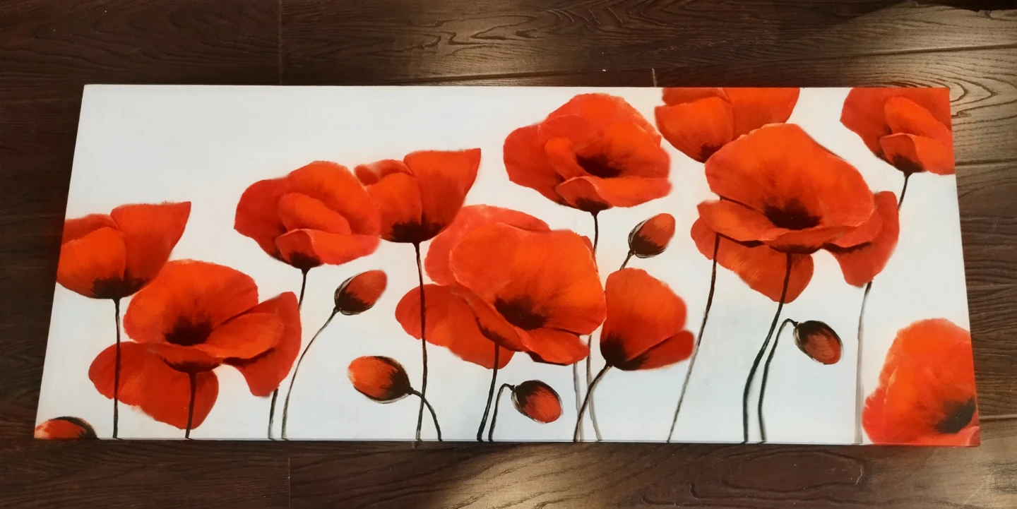 Canvas  wall Art Print - Red ppiesre