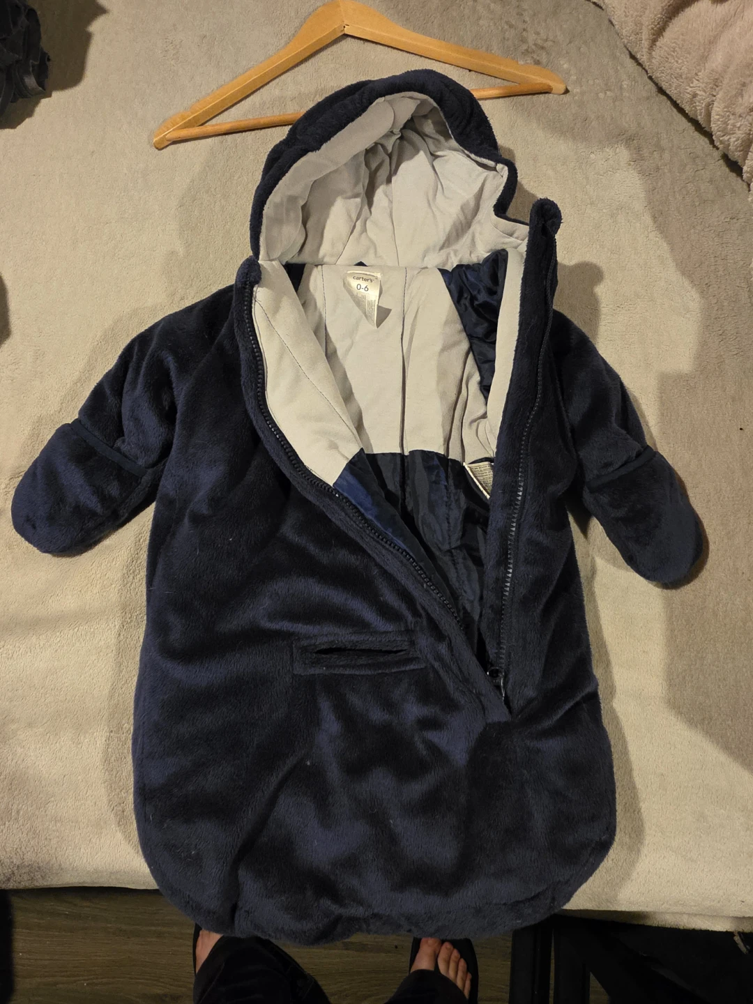 Baby winter Bunting Bag - Navy Blue 0-6M - photo 2