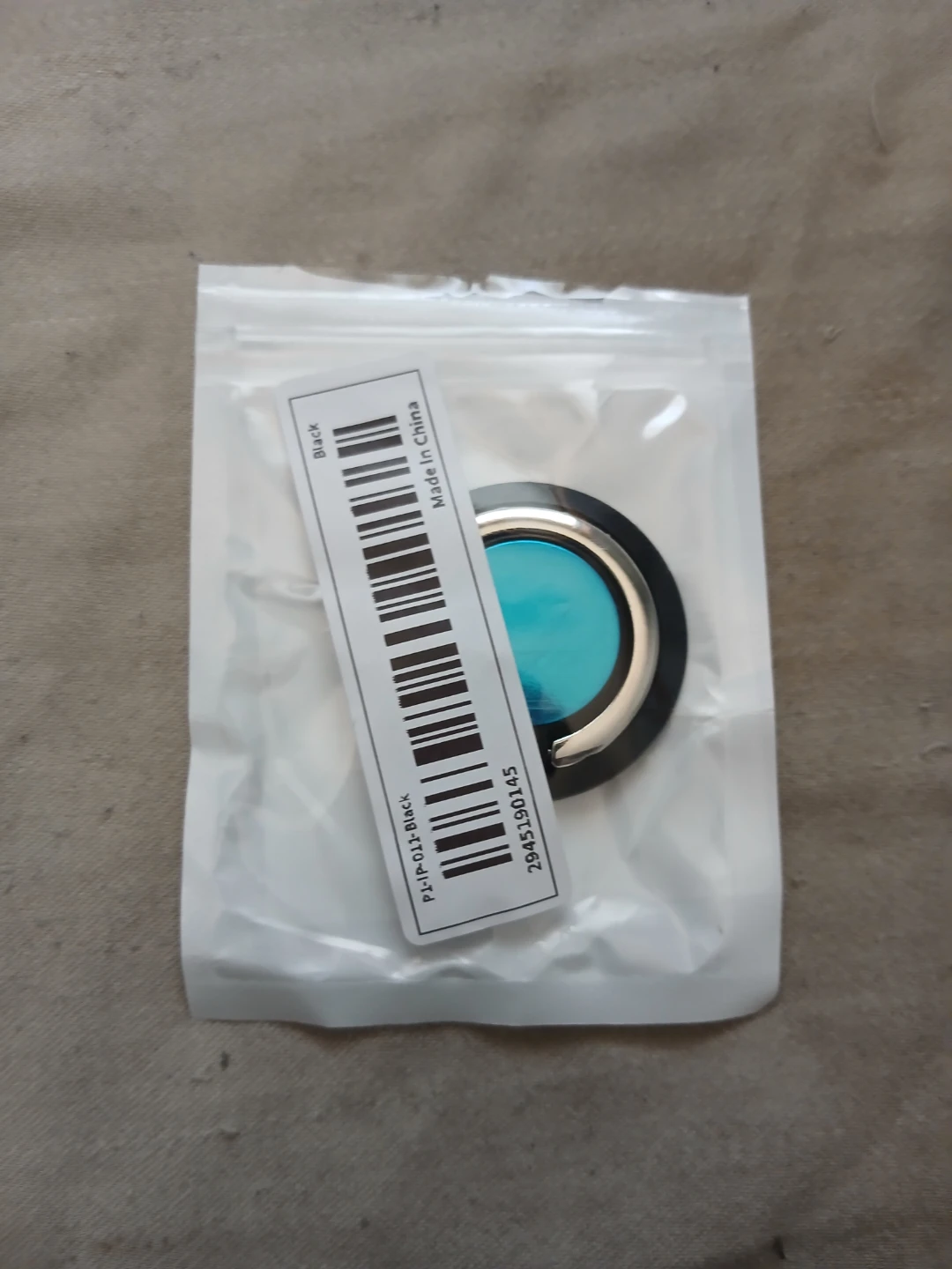 Black Phone Ring Holder With Blue Mirror Finish - photo 2