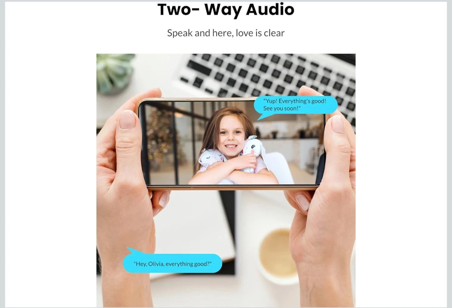 Indoor Security Camera with Color Night Vision and Two-Way Audio - photo 5