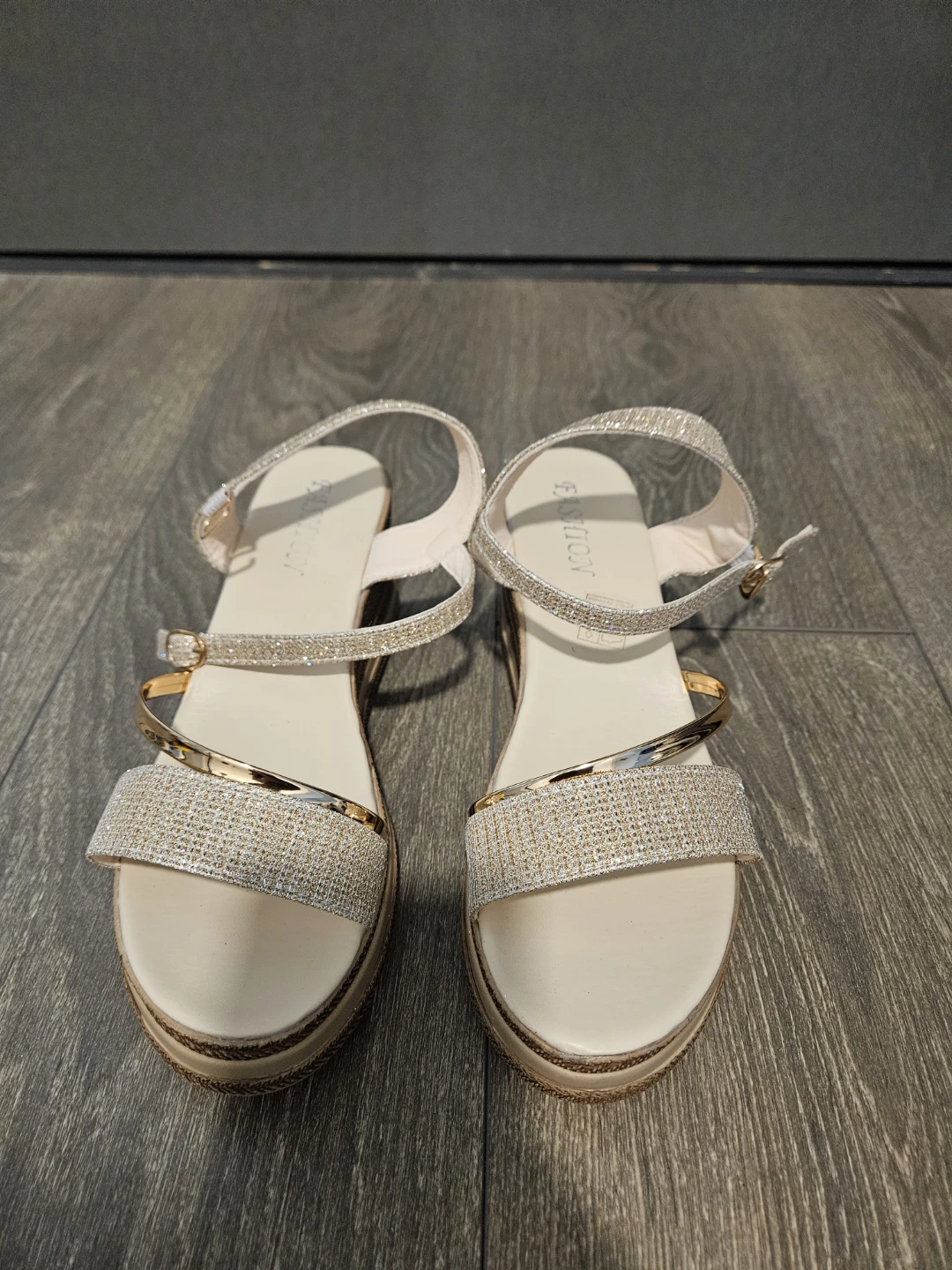 Sparkly Wedge Sandals