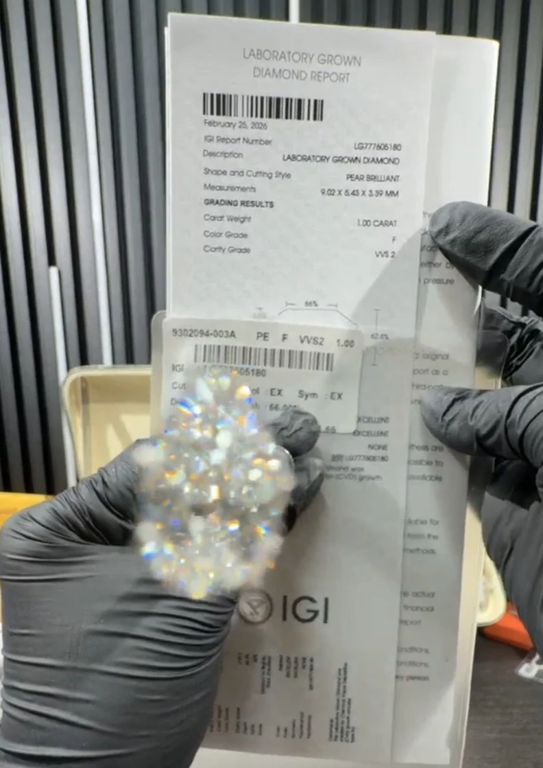💎 1.0ct Lab-Grown Pear Diamond - IGI Certified - photo 3