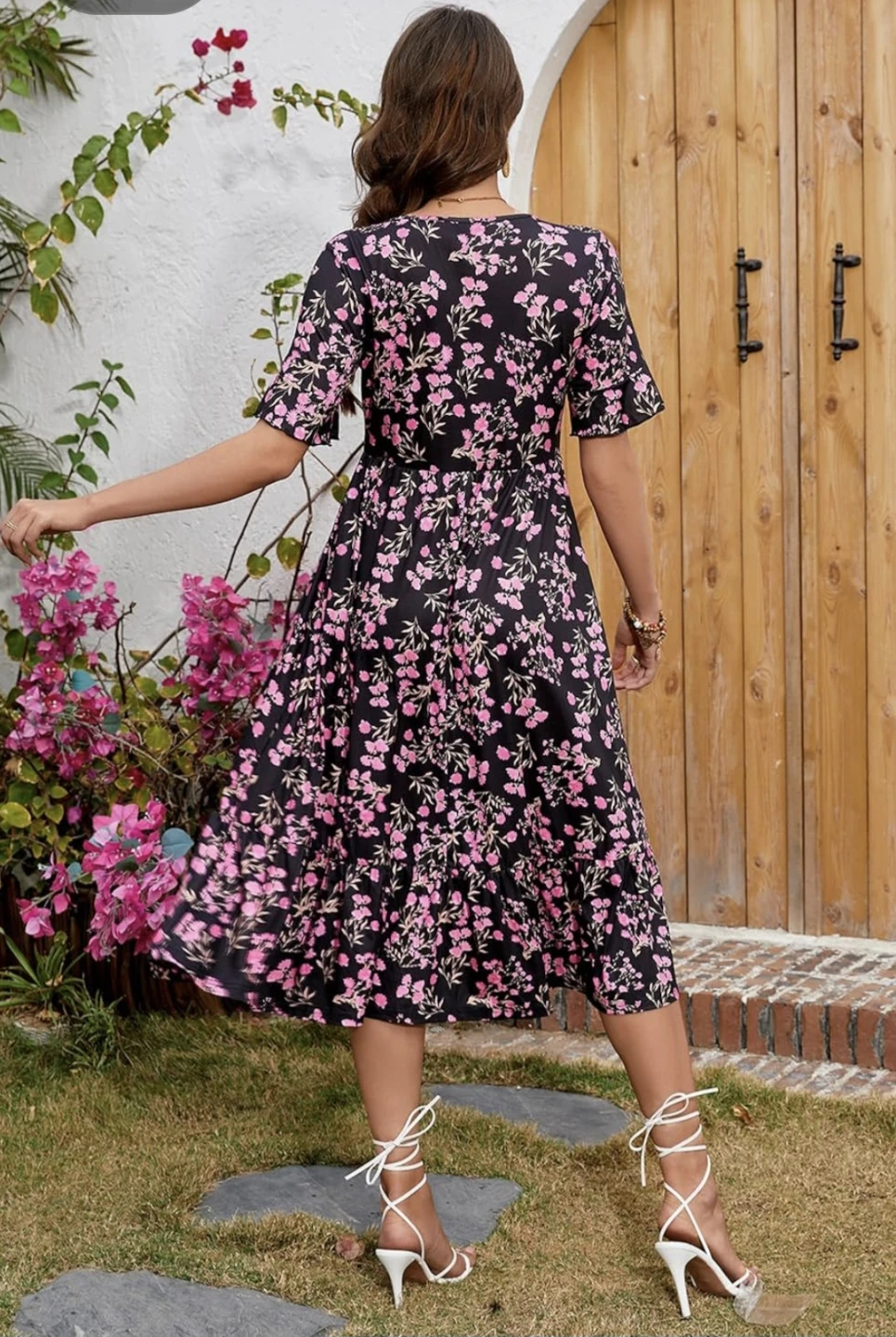 Styleword Floral Print Midi Dress Small - photo 3