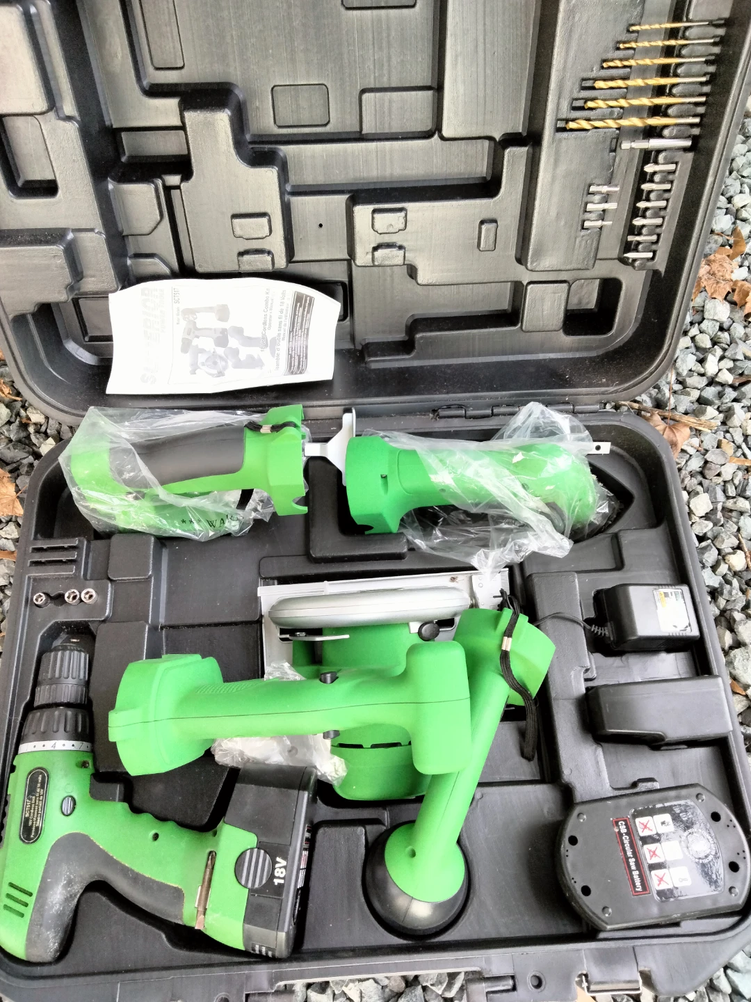 Superior Power Tools 18V Cordless Drill/Driver Combo Kit