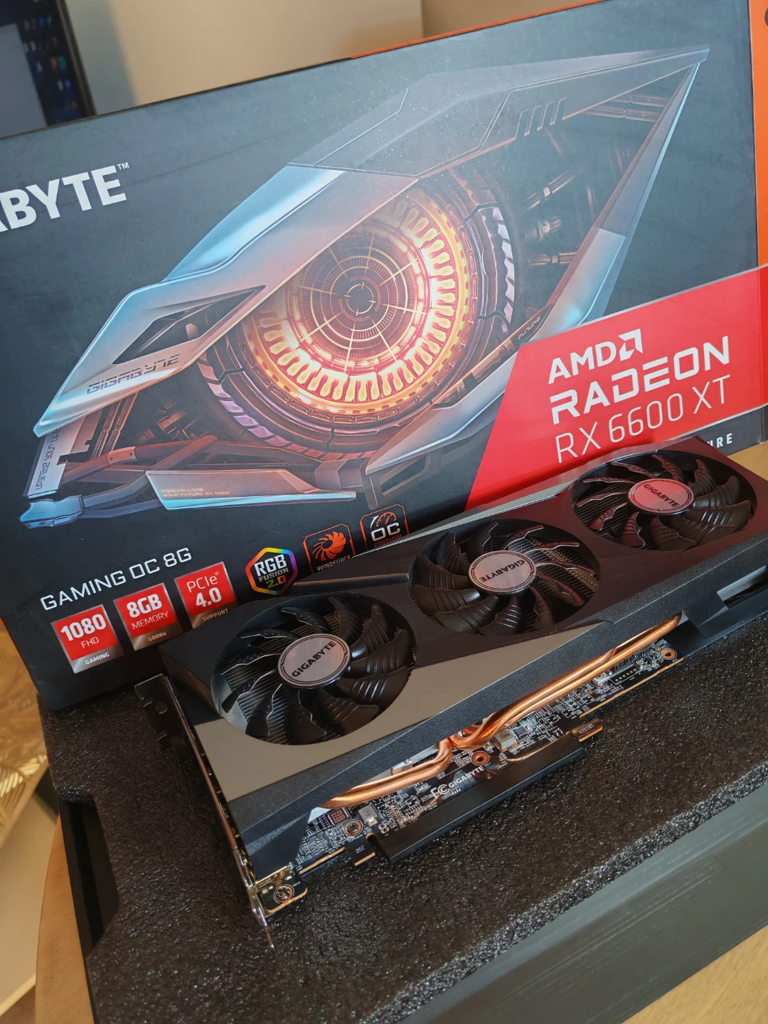 Gigabyte Rodeon RX 6600XT 8GB GPU + Deepcool PL650D Power Supply - photo 2