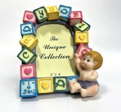 The Unique Collection Baby Photo Frame 3" x 4"
