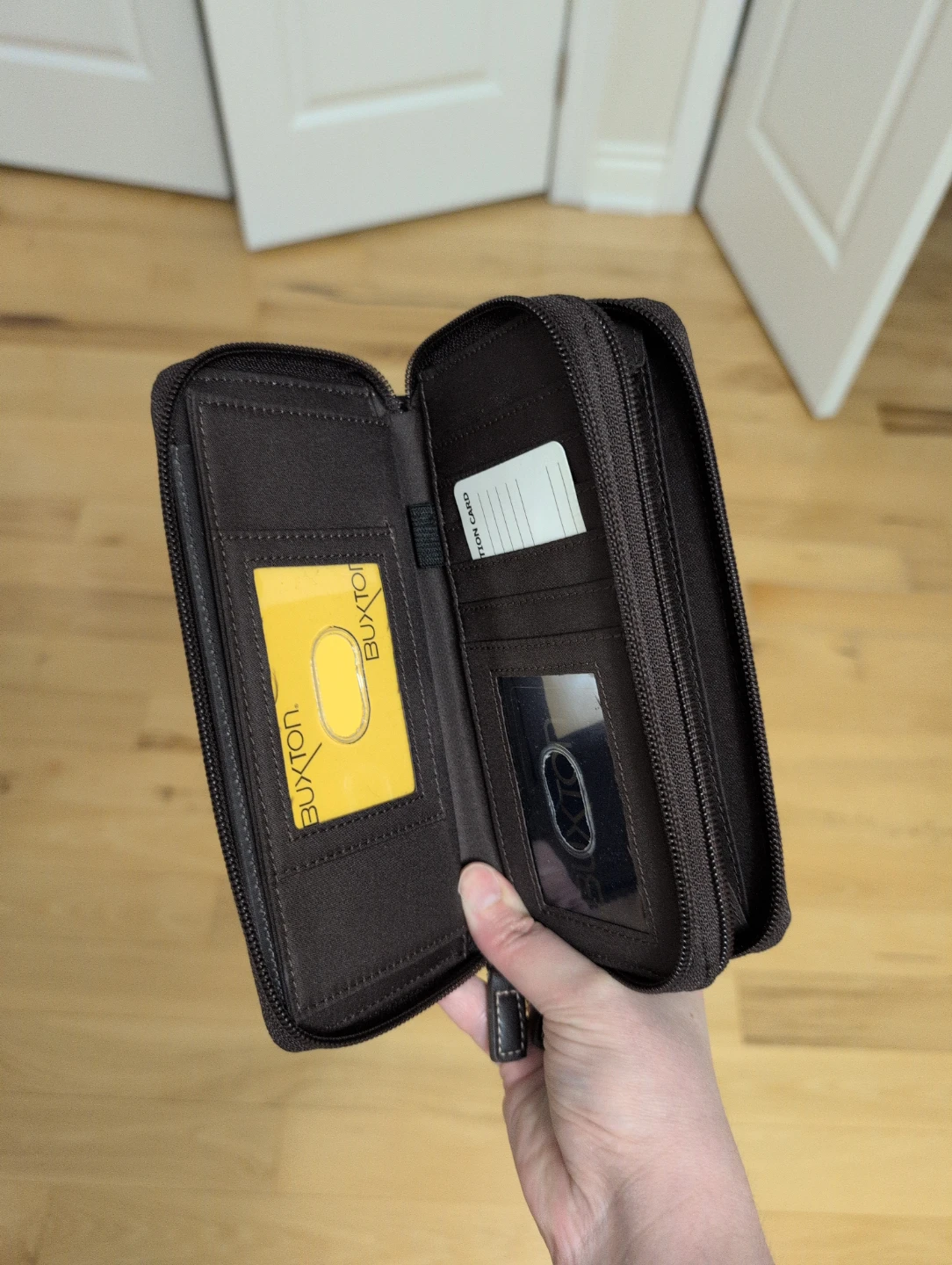 Buxton Brown Leather Zip Around Wallet - photo 3