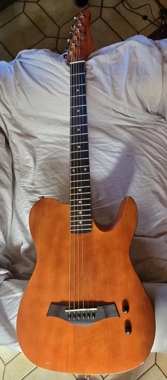 Aklot Acoustic-Electric Guitar - Natural Wood Finish - photo 4
