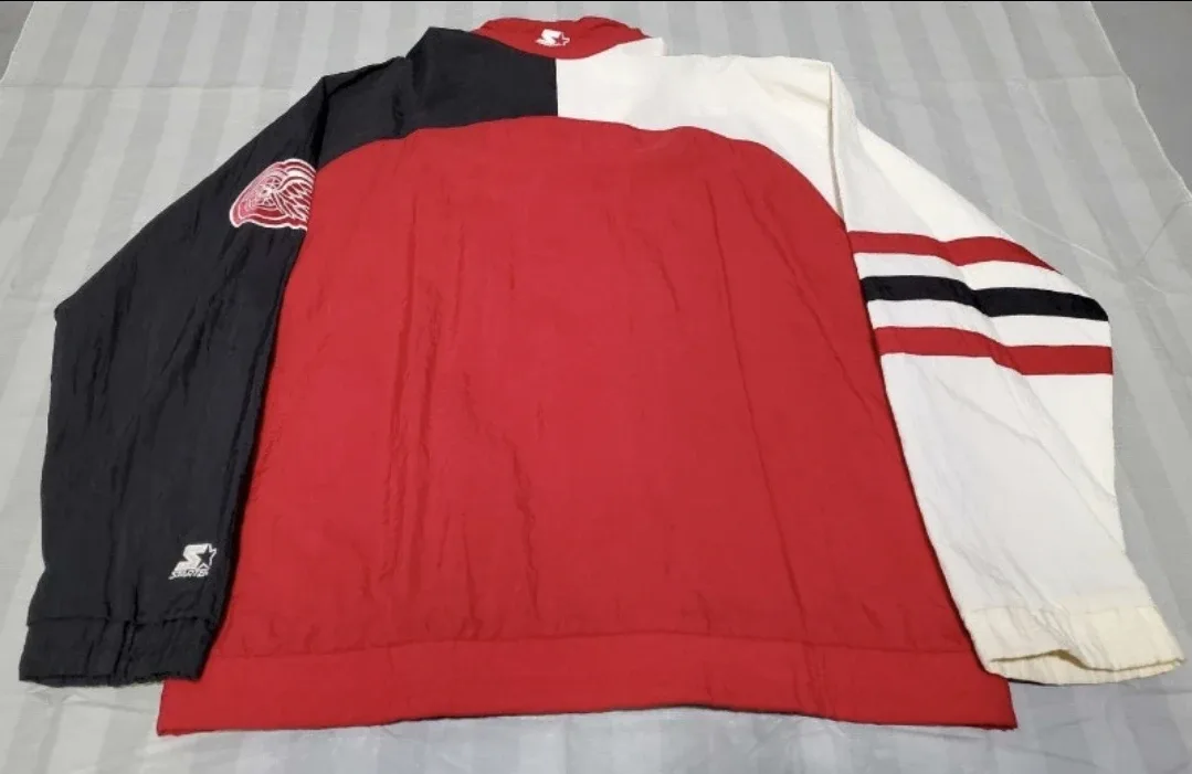 VTG Detroit Red wings ceter ice collection starter jacket  sz XL - photo 3