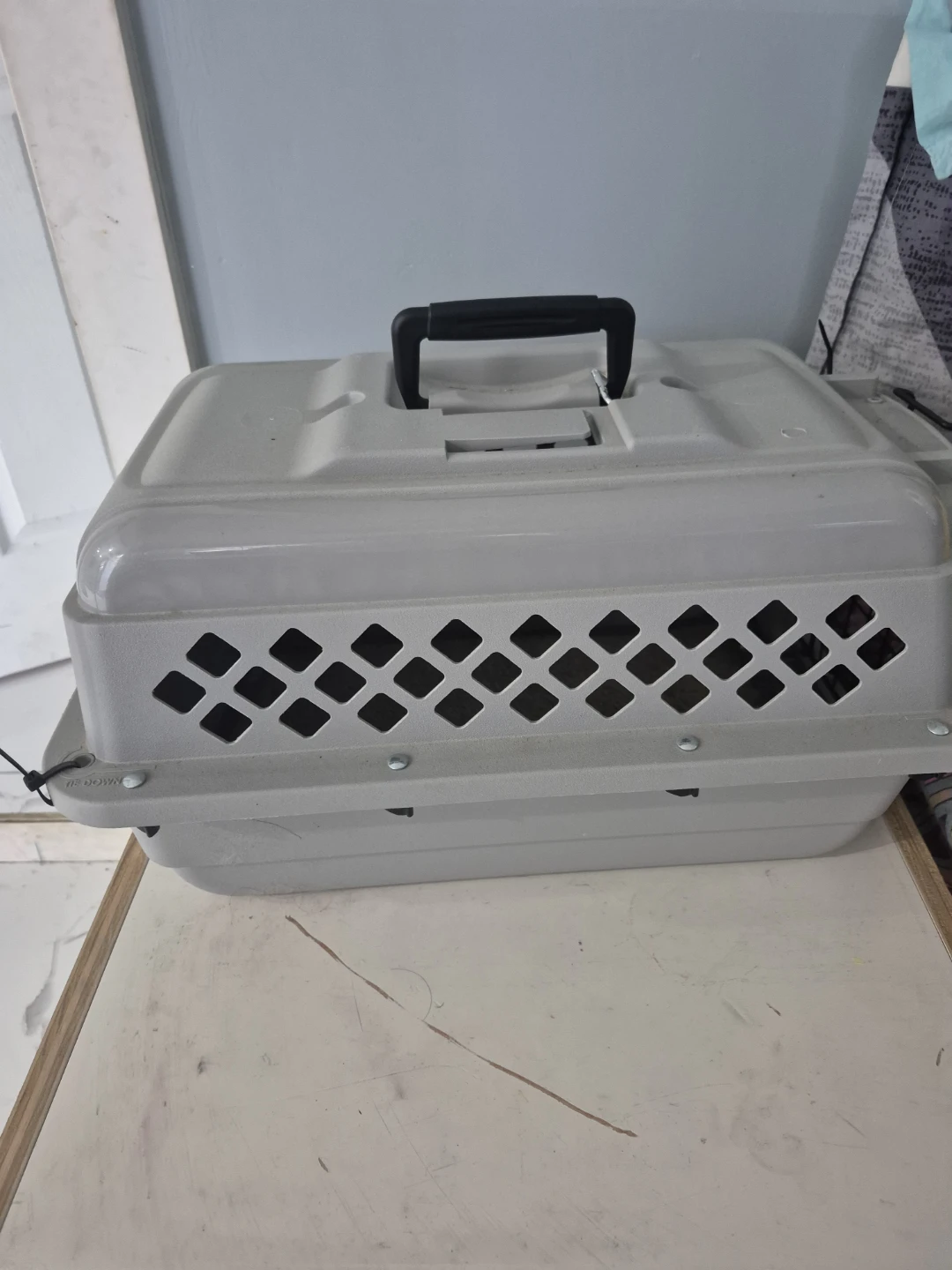 Grey Pet Carrier Crate