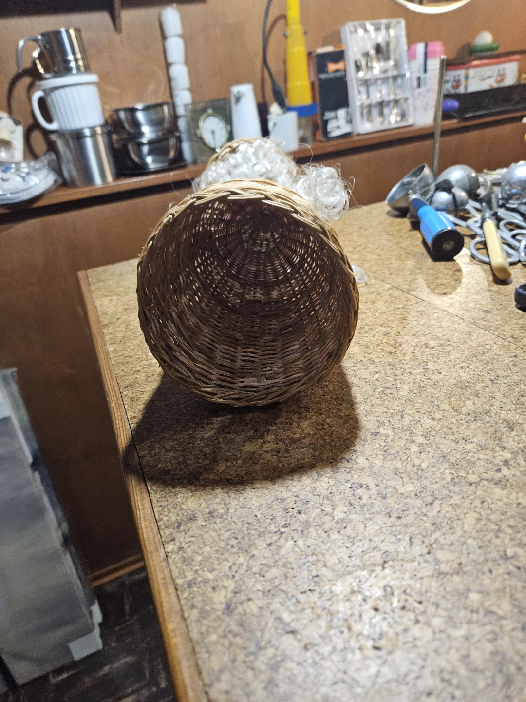 Wicker Doll Decoration with Hat - photo 5