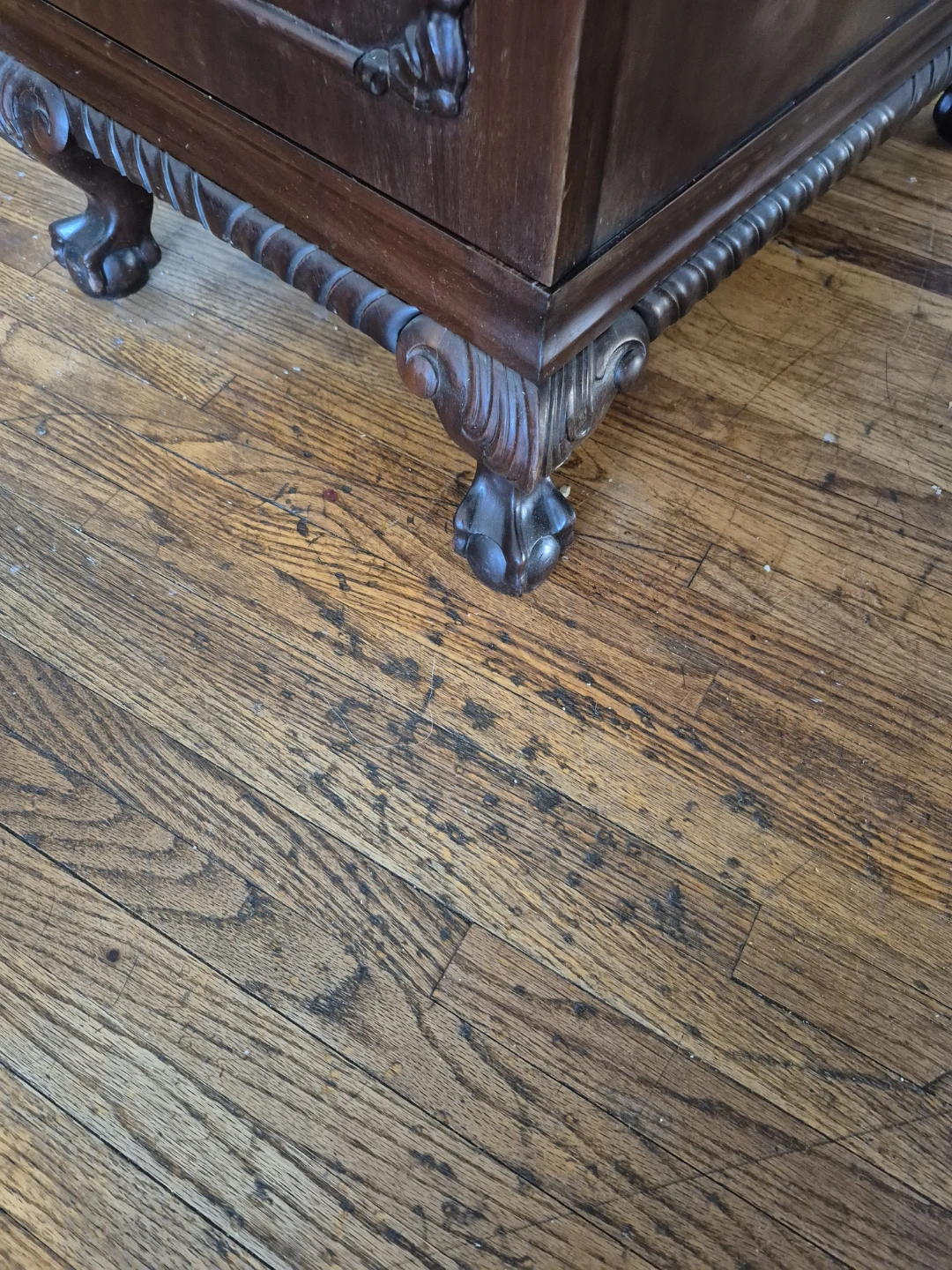Antique Wooden Desk with Claw Feet - photo 2