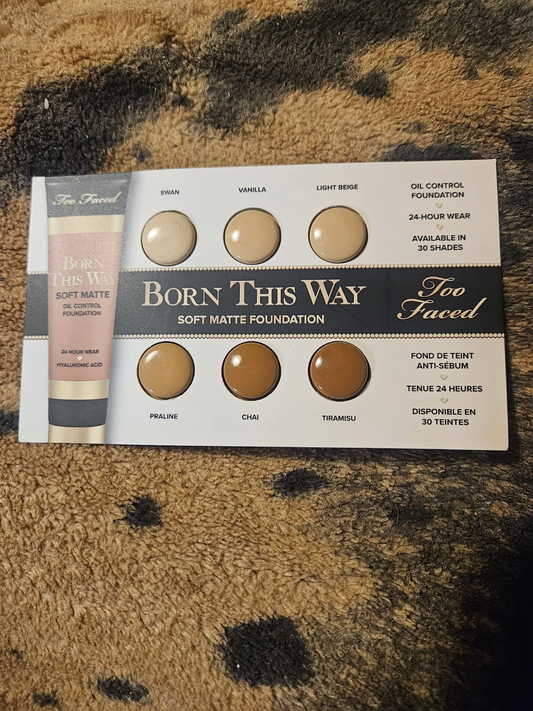Too Faced Born This Way Soft Matte Foundation Sample Card