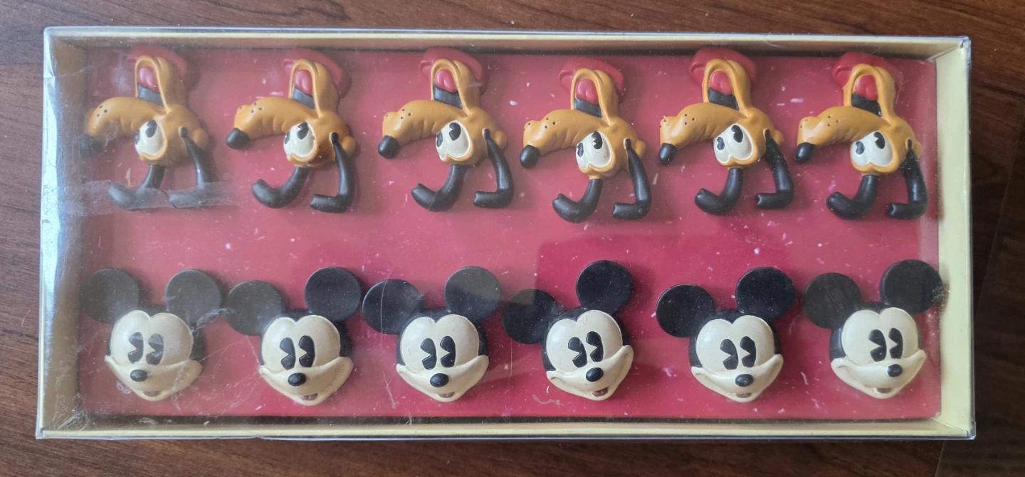 Disney Mickey & Co. 12 Handpainted Resin Shower Curtain Hooks