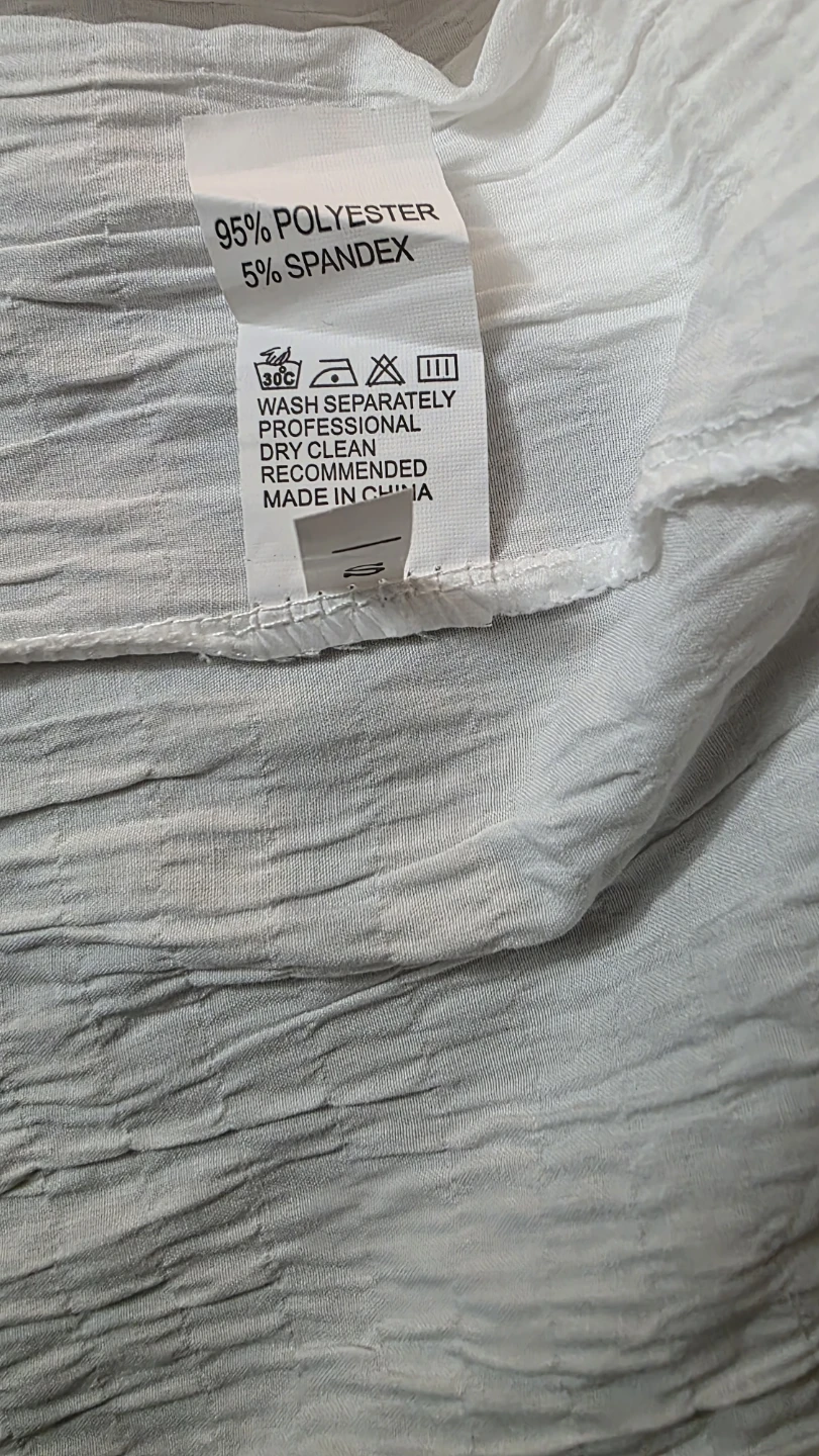 White Polyester Spandex Tank Top Size S - photo 4