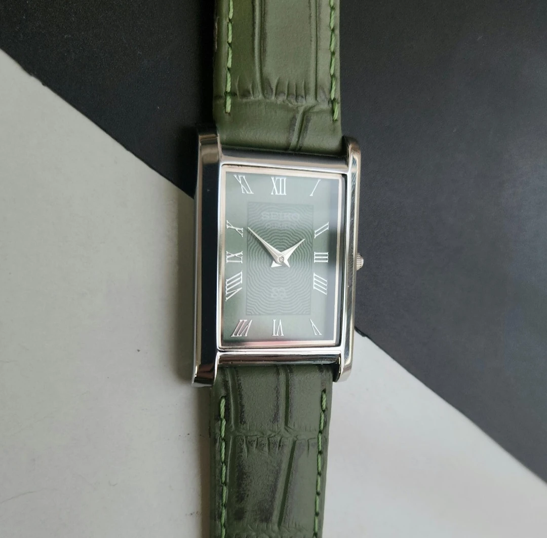Seiko Quartz Rectangular Watch - Green - photo 4