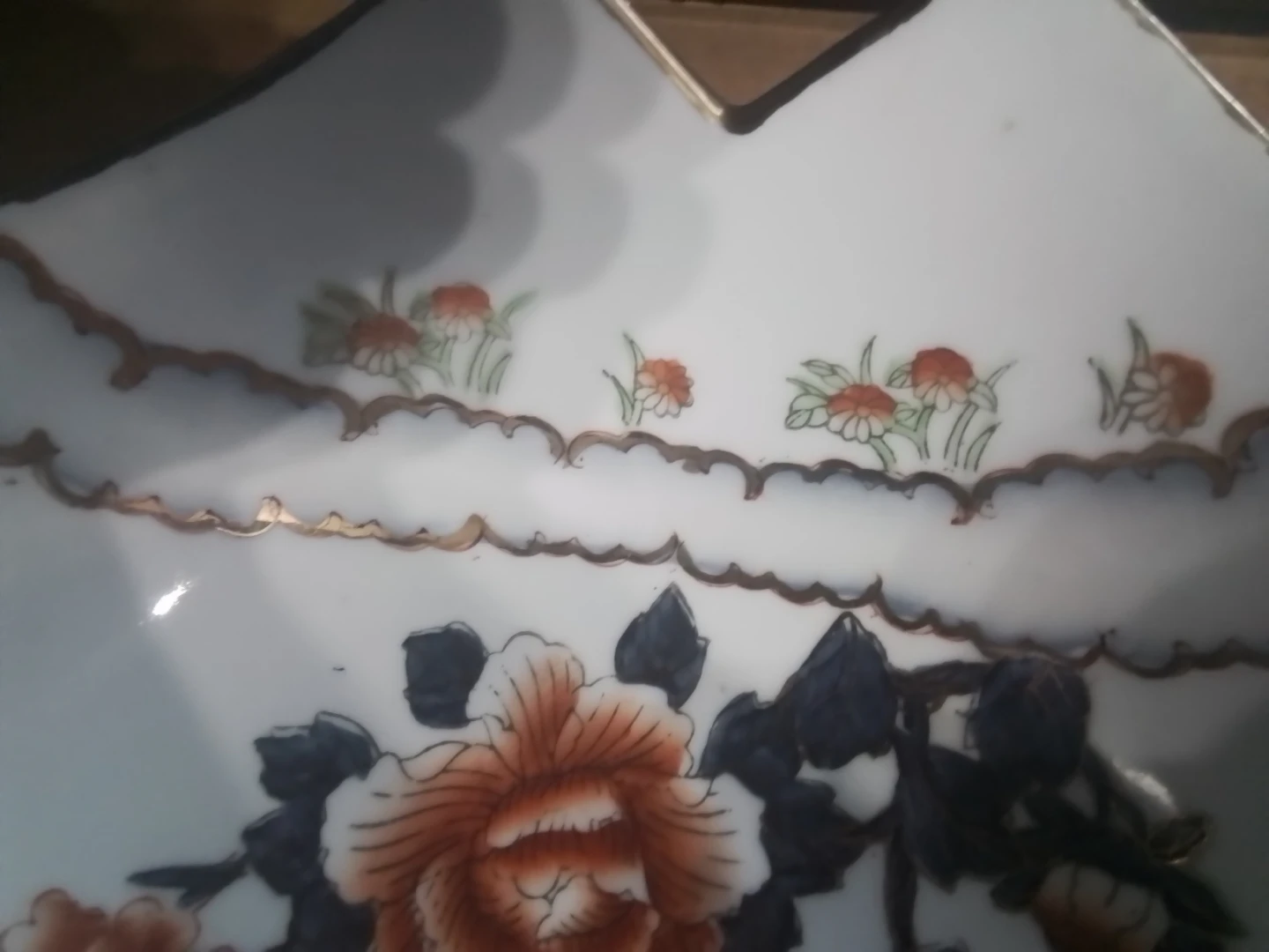 Antique Japanese Omari Porcelain Bowl 10x4.25" - photo 4