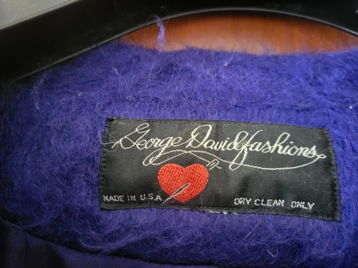 George David Fashions Purple Wool Blend Open Front Blazer - photo 2