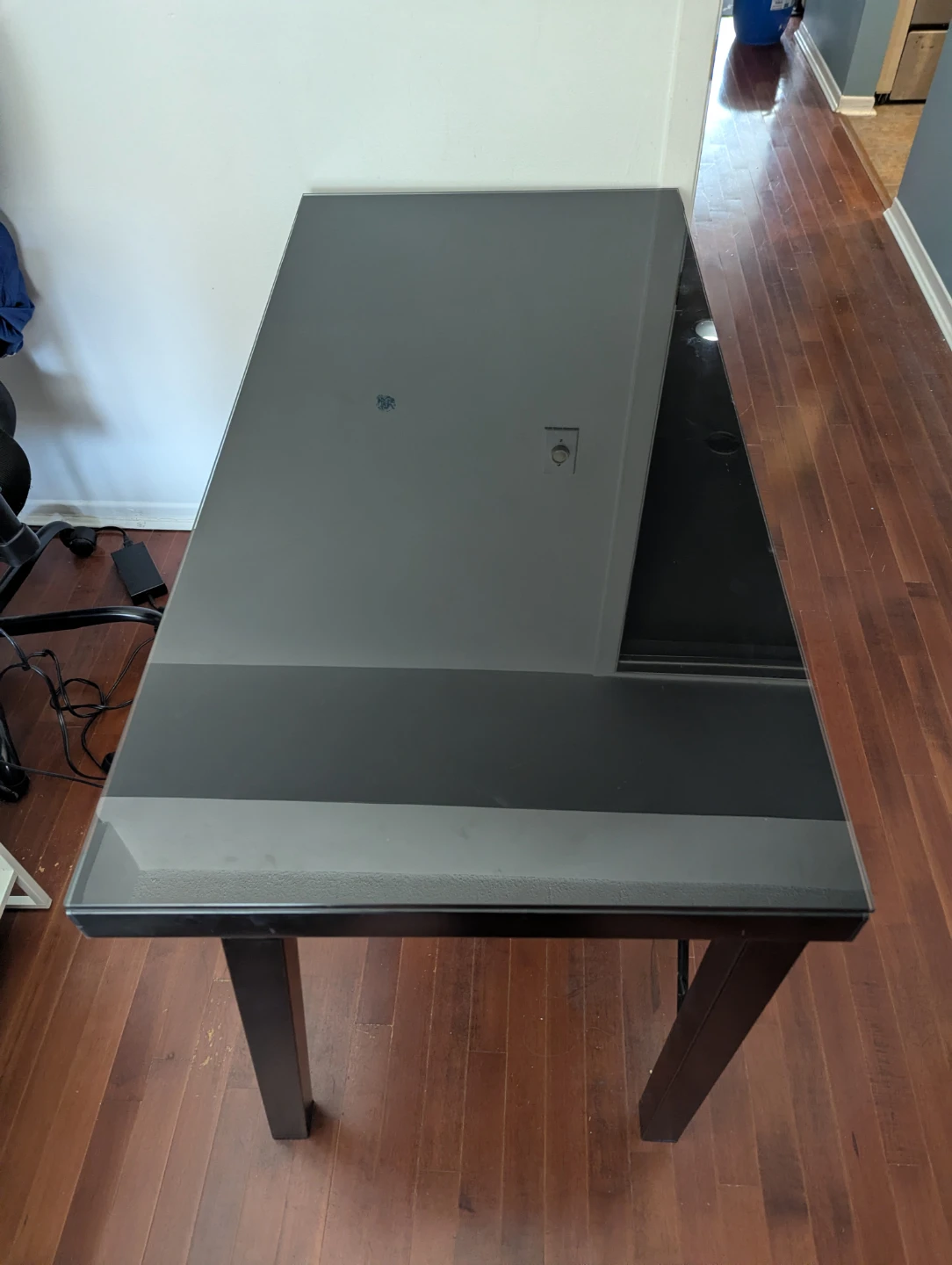 Black Glass Top Desk - photo 3