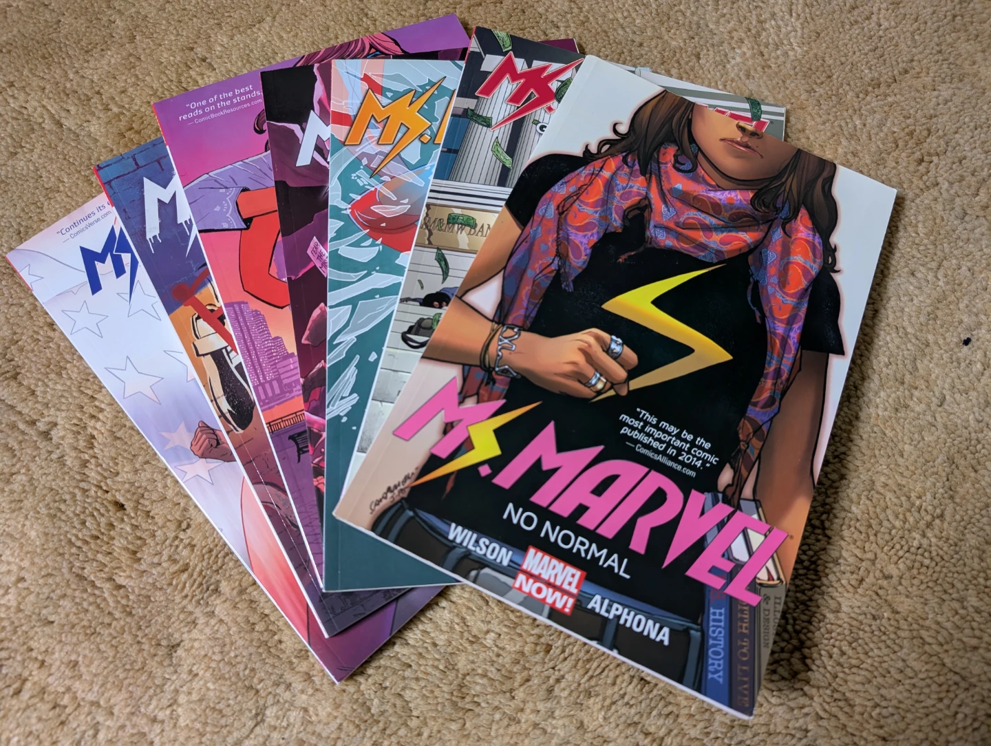 Ms Marvel comics vol. 1-7