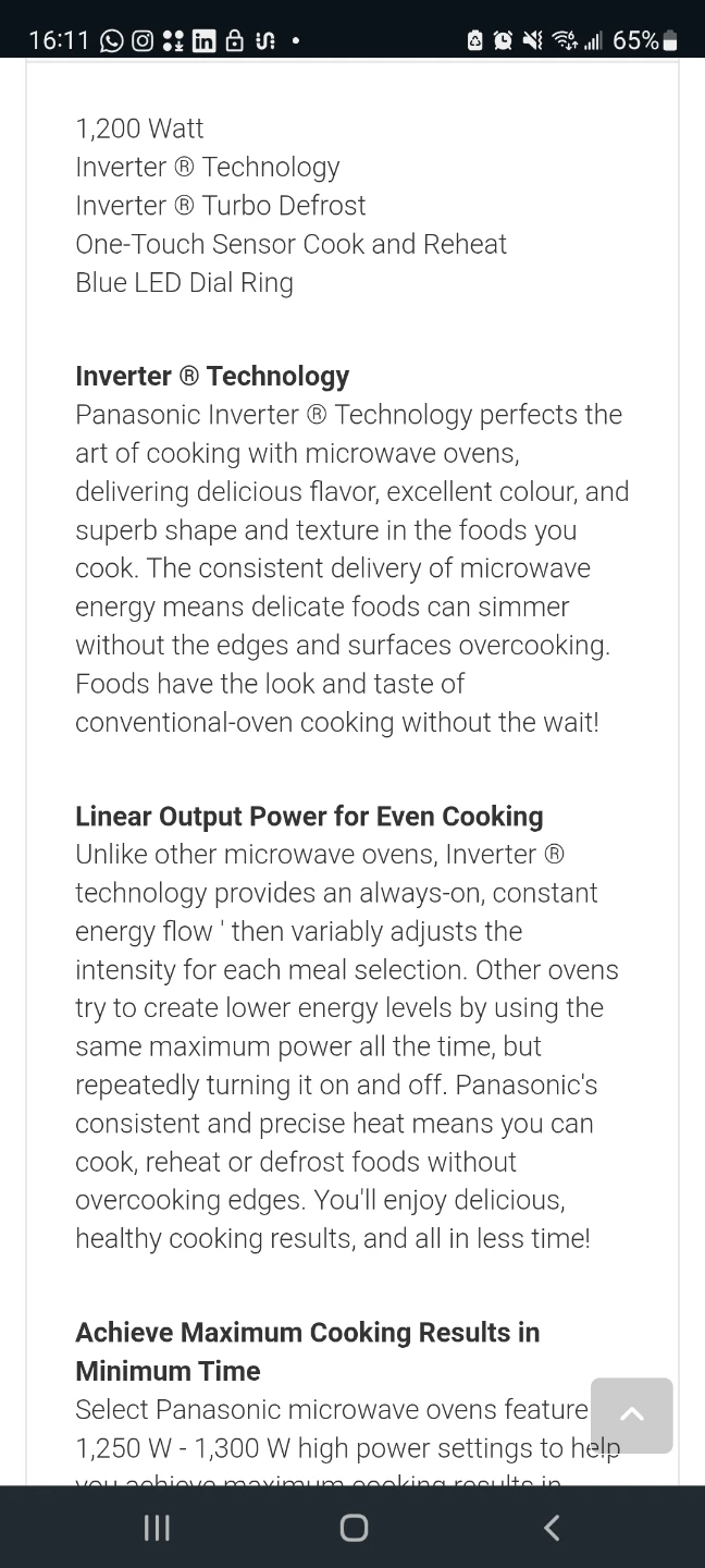 Panasonic Countertop Microwave - photo 5