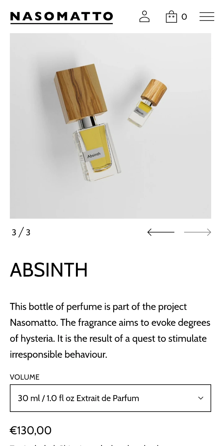 Nasomatto Absinth & Nudiflorum Perfume 30ml bottles - photo 2