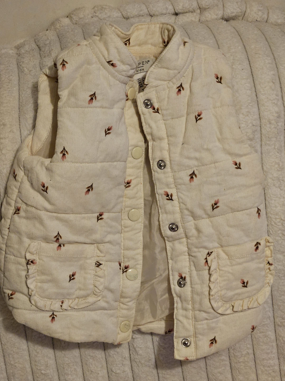 Aspen kids Kids Quilted Floral Vest