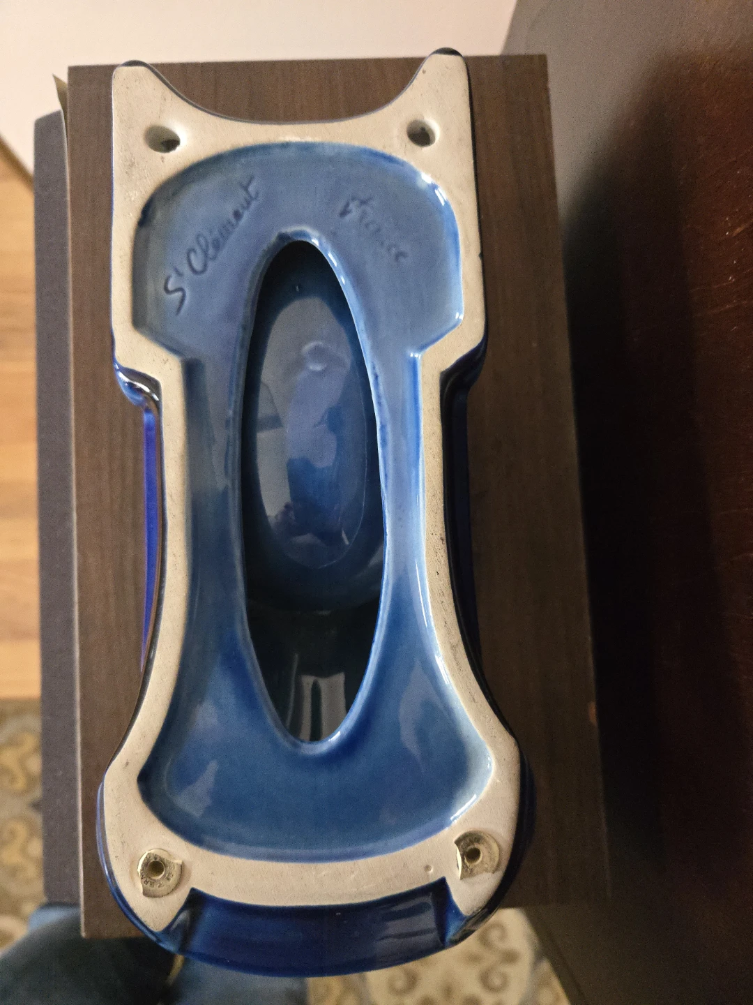 Martell Cognac Blue Ceramic Ashtray - photo 3