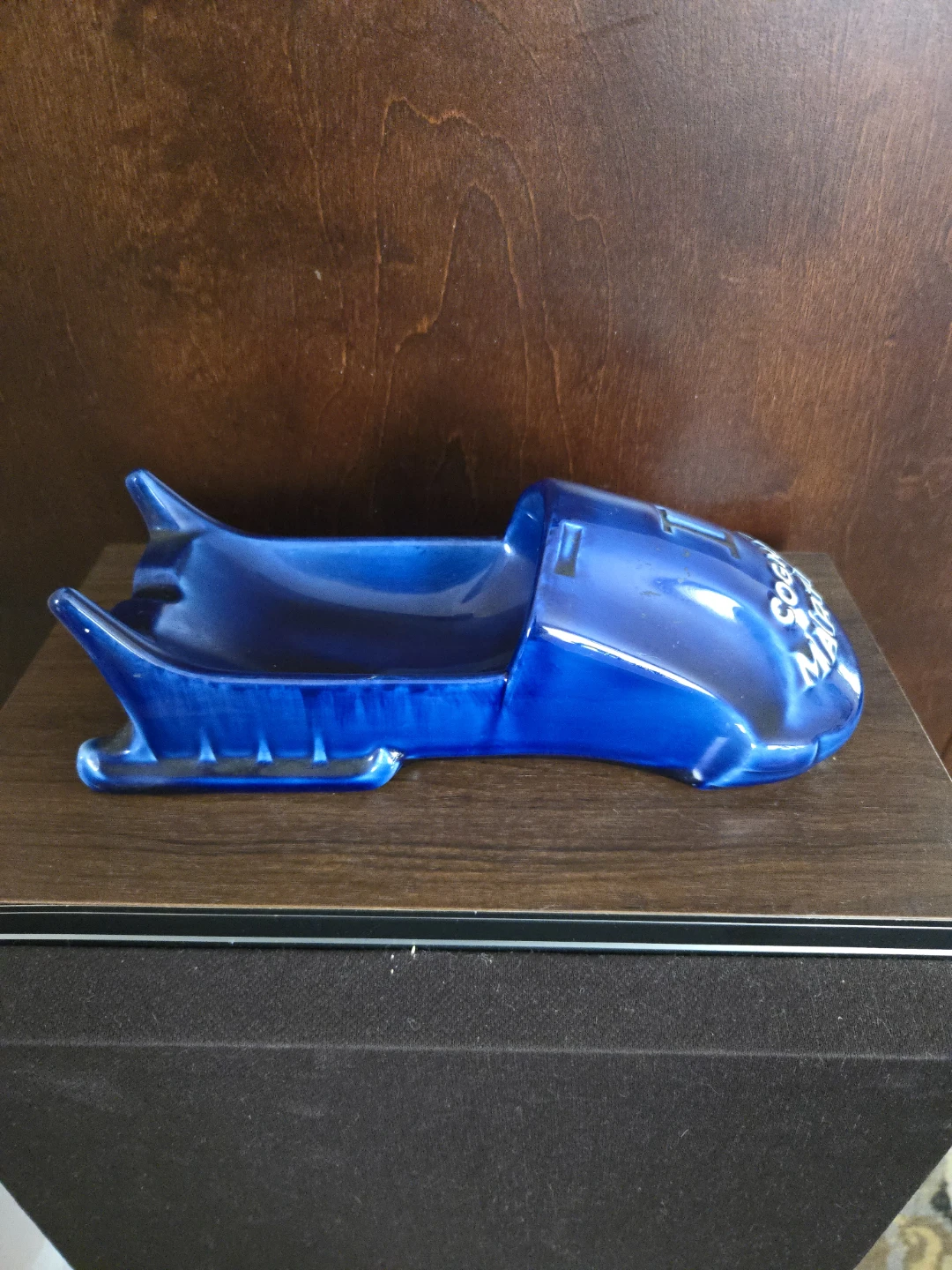 Martell Cognac Blue Ceramic Ashtray - photo 5