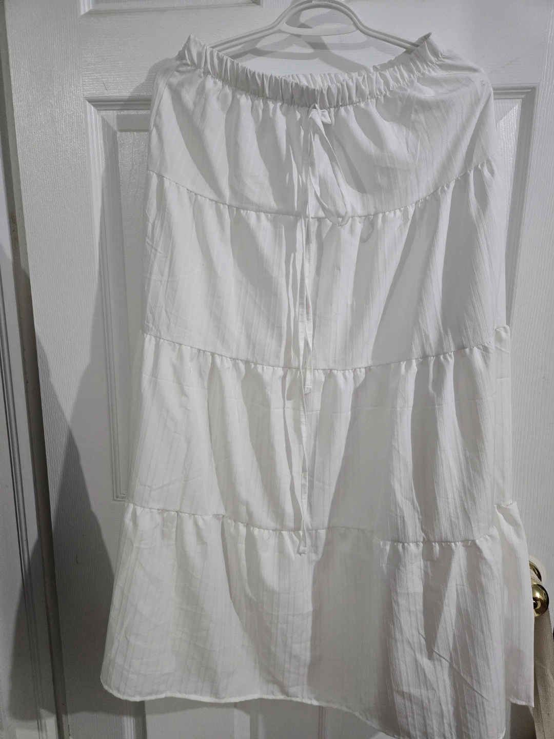 White Tiered Maxi Skirt