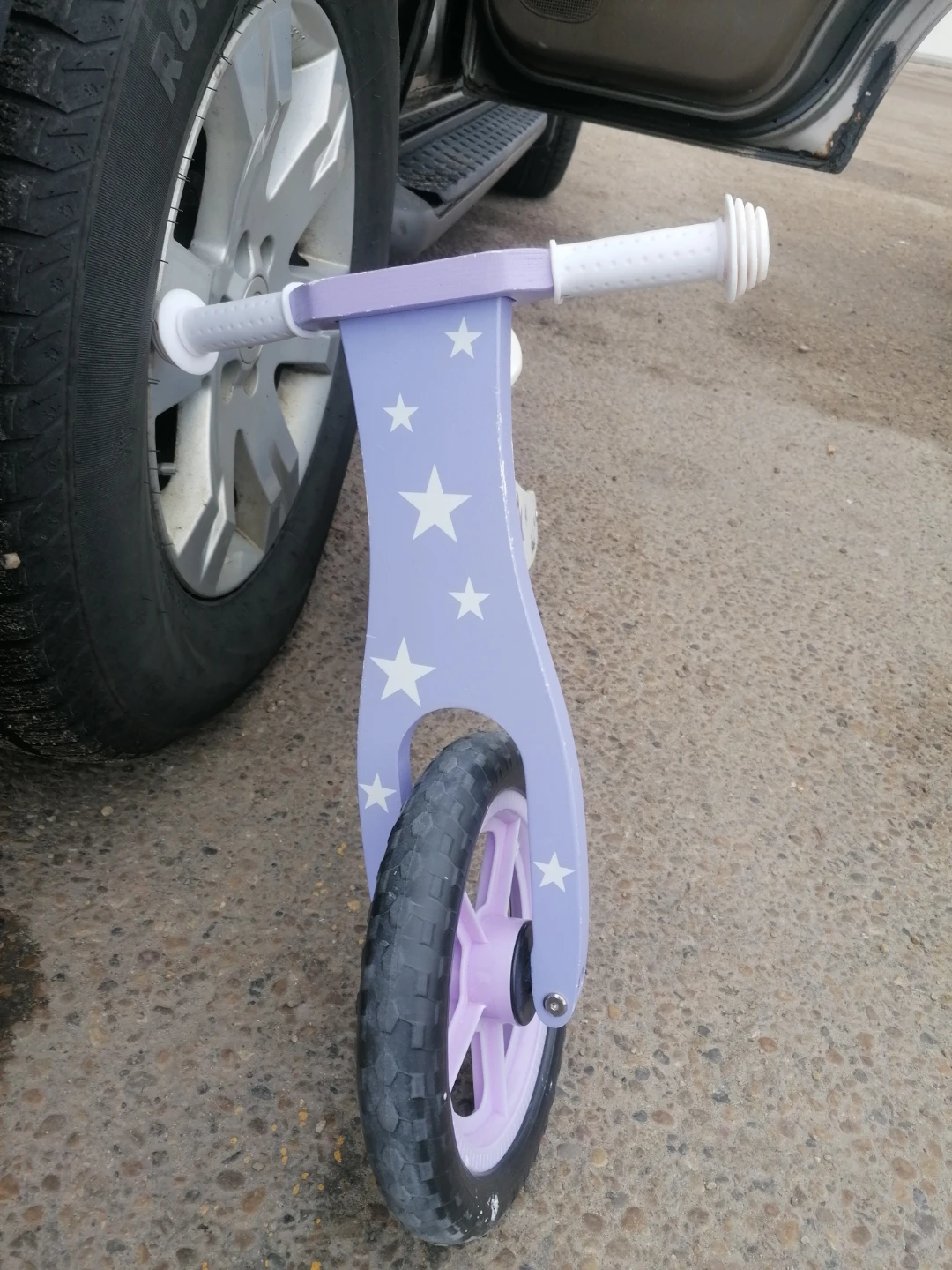 Kids Balance Bike Purple Stars Rider KOBE