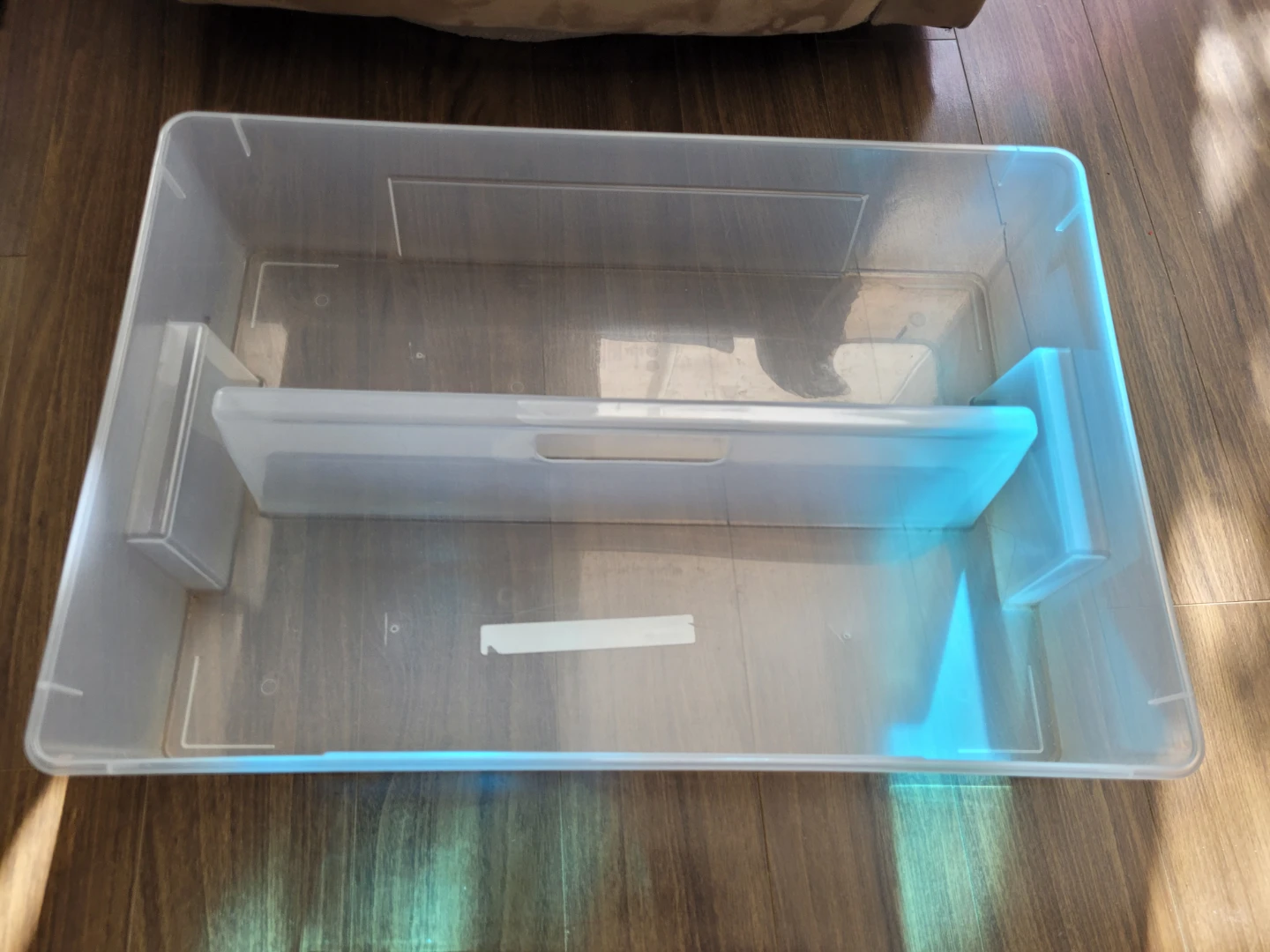 Clear Plastic Storage Bin with Handle