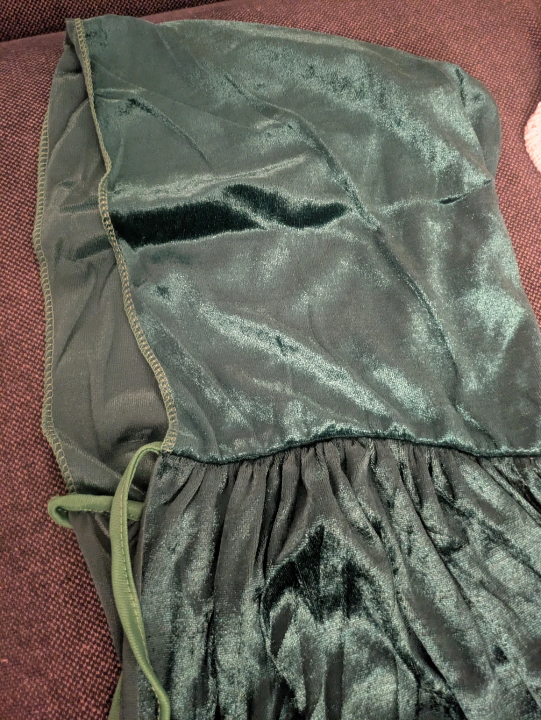 Green Velvet Hooded Cloak