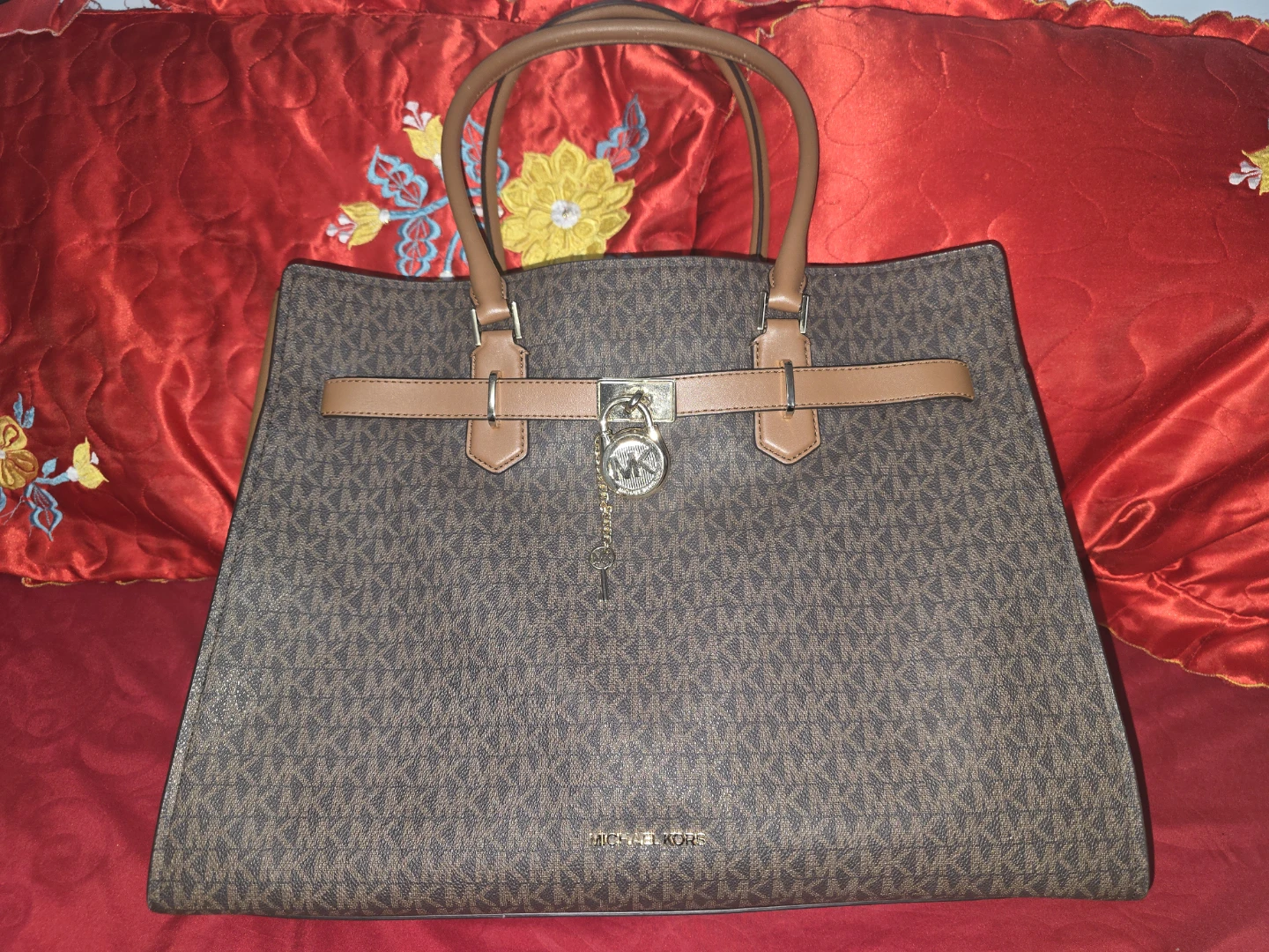 Michael Kors Tote Bag - Brown Signature MK Print - photo 3