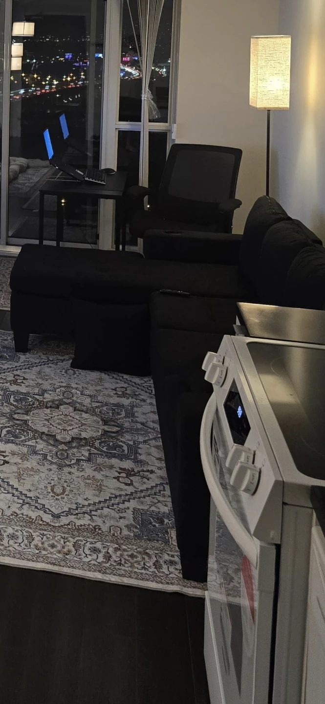 Black Sectional Sofa with Chaise - photo 3