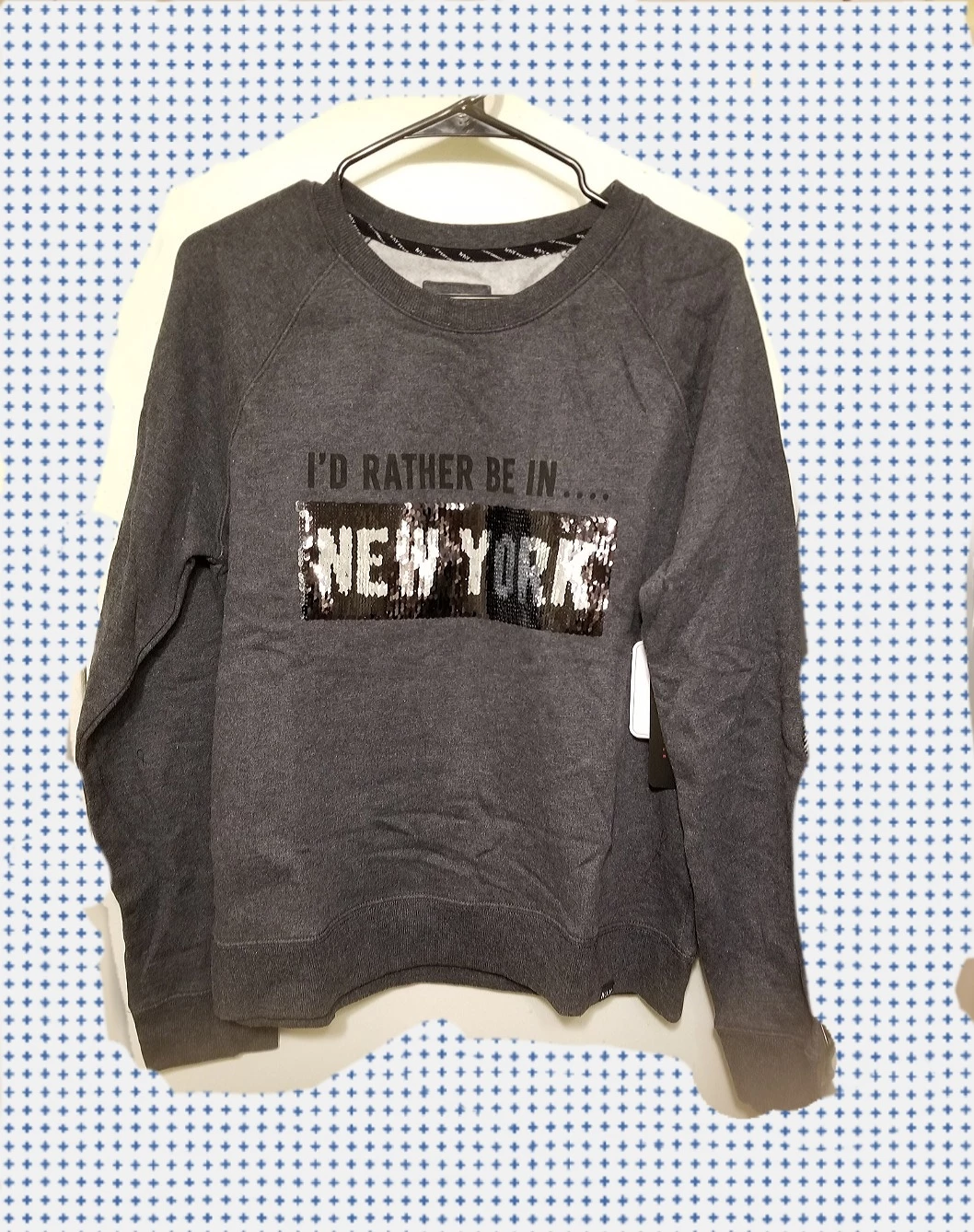 NWT Marc New York Women's "New York" Sequin Sweatshirt - photo 2