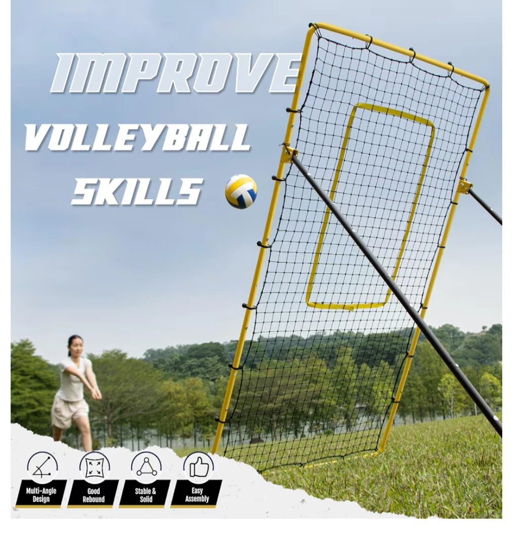 Yellow Volleyball Rebounder Training Net - 4ft x 7ft